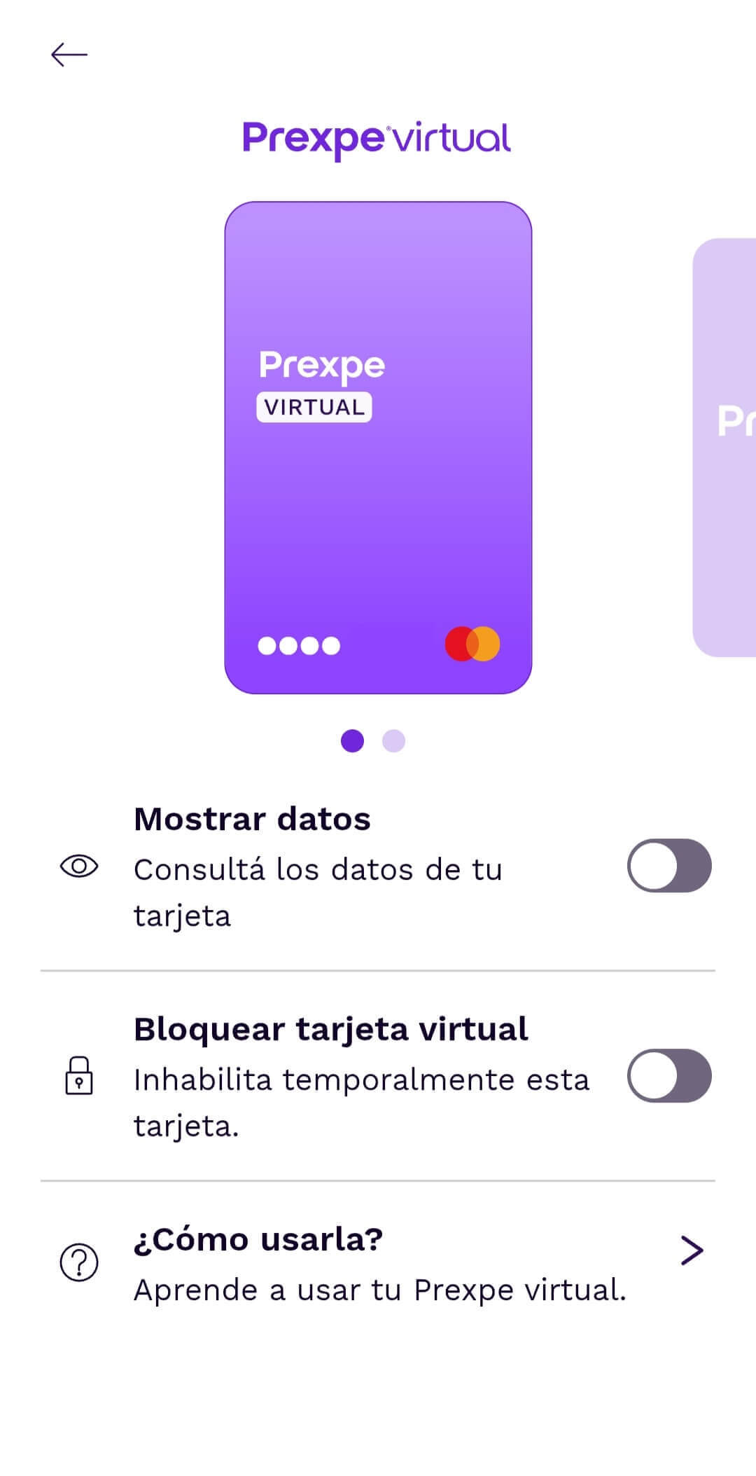 prex tarjeta