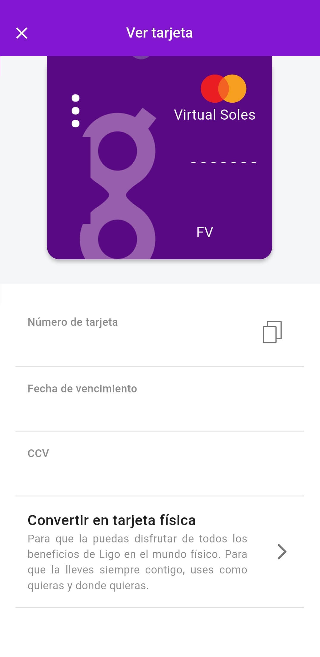 tarjetas ligo