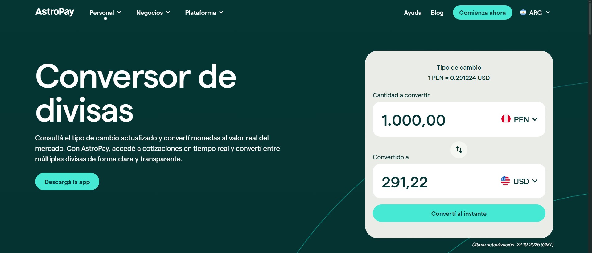 astropay peru comisiones